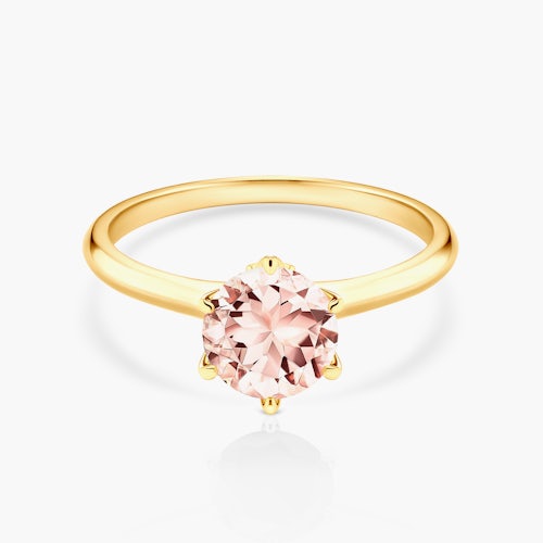 Pierścionek zaręczynowy The Journey: złoty, morganit